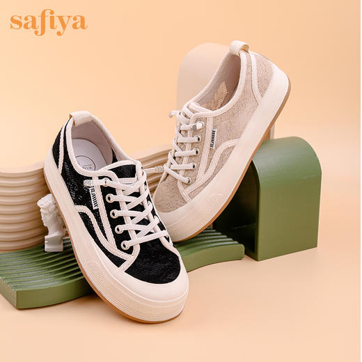 Safiya/索菲娅小香风蕾丝软底小白鞋2022秋新款休闲鞋SF23112406 商品图8