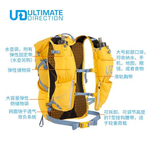 UD Fastpack 男款 越野跑水壶水袋背包 20L 商品图2