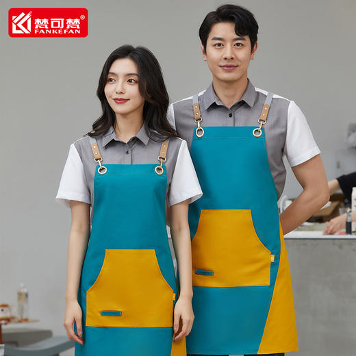 围裙定制logo印字定做美甲奶茶店工作服女男家用厨房耐脏围腰订做 商品图0