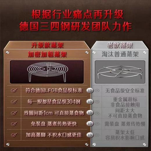 德国三四钢SSGP蒸架304不锈钢家用隔水蒸菜架子高脚蒸笼架电饭煲高压锅蒸格 商品图3