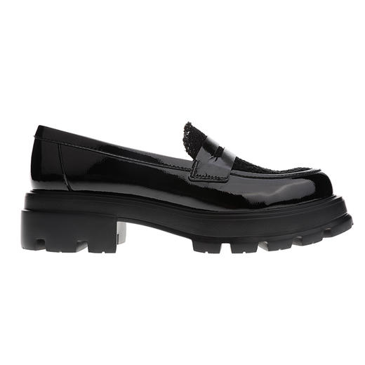 sheme真皮女鞋商务经典意大利进口超轻厚底搭配圆头乐福鞋可定制 商品图0