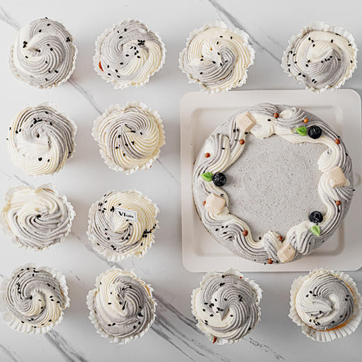 养生杯子蛋糕 12 枚（黑芝麻豆乳） 商品图1