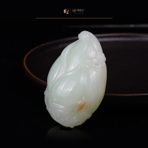 新疆国玉盟世玉和田玉和田玉把件（蝙蝠和莲花）【带证书·顺丰物流】 商品图4