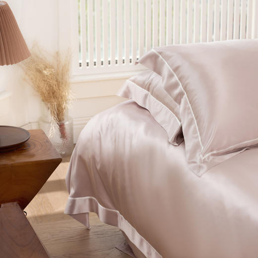 Solo seta真丝四件套床上用品22姆米桑蚕丝被套床单纯色床品1.8米 商品图3
