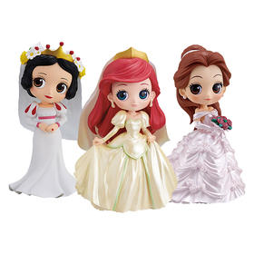 万代Bandai  qposket迪士尼公主婚纱特别版白雪公主贝儿爱丽儿