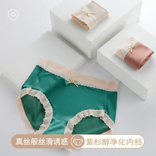HCT复古宫廷风女士中腰内裤，紫杉醇净化内档三角短裤！ 商品图4