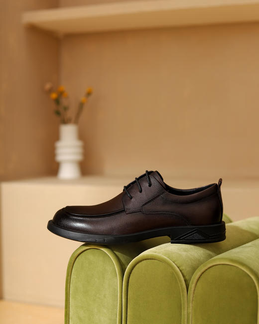 西村名物2022新款一脚蹬男单鞋男鞋真皮男士商务皮鞋皮鞋男10821 商品图1