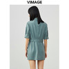 VIMAGE/纬漫纪春季新款通勤百搭工装裙收腰显瘦连衣裙V1707348 商品缩略图9