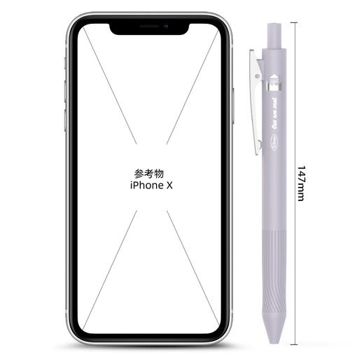 得力A180因为遇见你臻顺滑按动学生中性笔0.5mm子弹头 商品图5