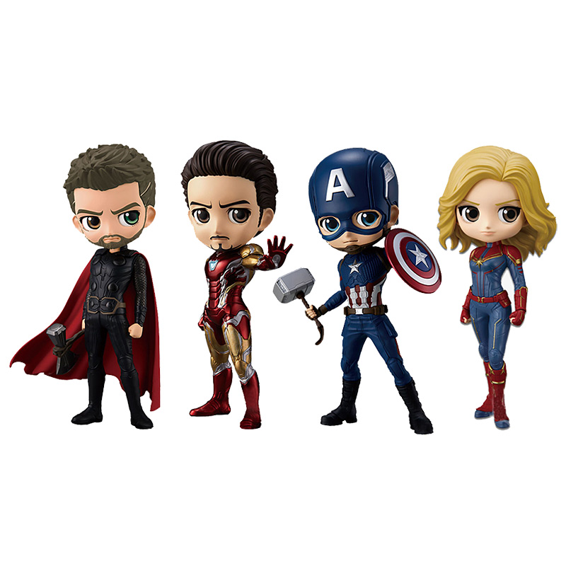 万代Bandai   qposket漫威系列收藏手办摆件美国队长钢铁侠雷神