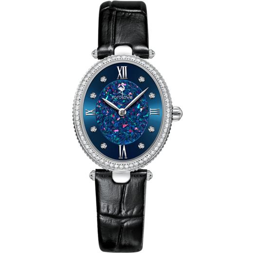 【ROROLOVE】诺爱Promise系列 天然钻石腕表 天然钻石手表女士新款轻奢气质石英皮带表送生日礼物（70颗钻石） 商品图7