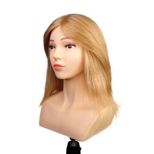 飞彩12寸金色全人发女士带肩教练头 商品图2