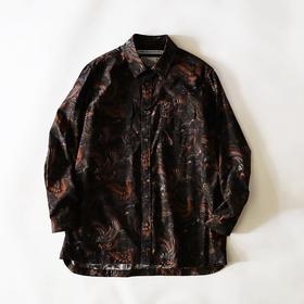 White Mountaineering  WIDE SHIRT 白山飞鸟印花双领宽松长袖