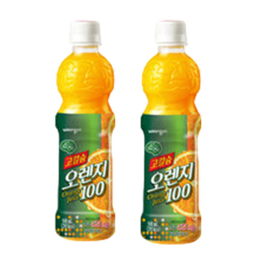 【捆绑】熊津 高钙鲜橙饮料500ml*2 商品图0