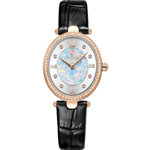 【ROROLOVE】诺爱Promise系列 天然钻石腕表 天然钻石手表女士新款轻奢气质石英皮带表送生日礼物（70颗钻石） 商品图6