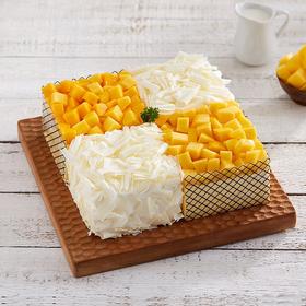 【本店热销】榴芒双拼蛋糕，泰国金枕榴莲+精选芒果双拼口味（富源幸福西饼蛋糕）