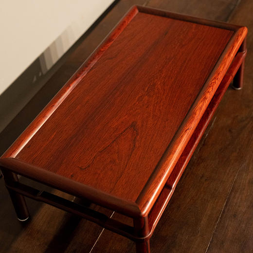 红木圆包圆罗锅枨案上几摆件一组（一组三件） 商品图2