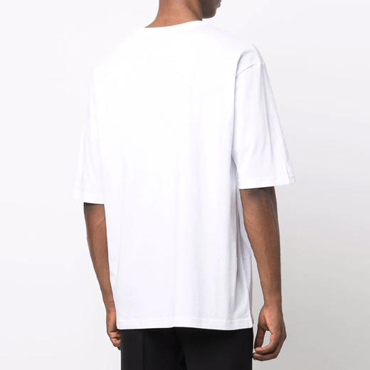 VERSACE JEANS COUTURE 范思哲 男士棉质字母logo印花圆领短袖T恤 白色 72GAHT18 CJ00O 003 商品图2