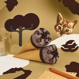 可爱多小奶豹甜筒布朗尼咖啡口味冰淇淋67G