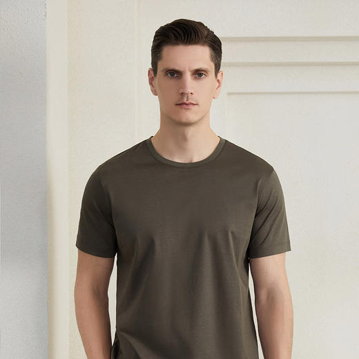 【纯棉男士圆领T恤】夏季新品男士薄款T恤纯色百搭圆领套头上衣 商品图9