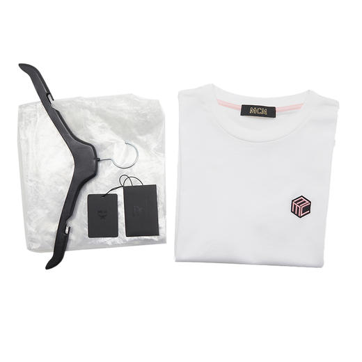 MCM 男士Cubic Logo系列圆领短袖T恤 白色 MFTCSCK03 商品图2