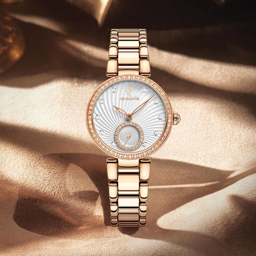 【ROROLOVE】诺爱Promise系列 天然钻石腕表 精钢天然钻石手表女轻奢气质女表（84颗钻石） 商品图2