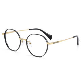 普莱斯SUYAN PT1338光学镜框 痞帅潮框 复古质感圆框 修颜瘦脸 β钛+无磁不锈钢 男女通用 四色可选