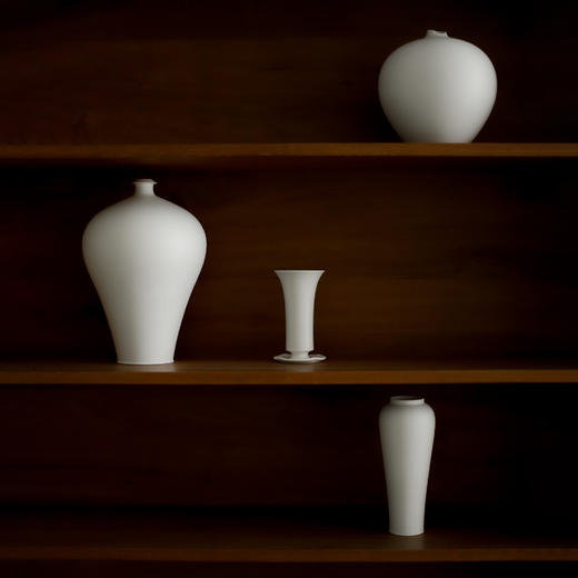 中国 黄妍 花器花足杯梅瓶白罐羊腿瓶 优雅日常白瓷 商品图4