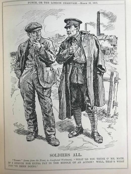 1915年1-6月 英国讽刺漫画杂志《笨拙》 数百幅插图 漆布精装16开 商品图11