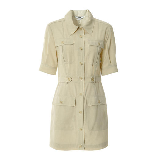 VIMAGE/纬漫纪春季新款通勤百搭工装裙收腰显瘦连衣裙V1707348 商品图4