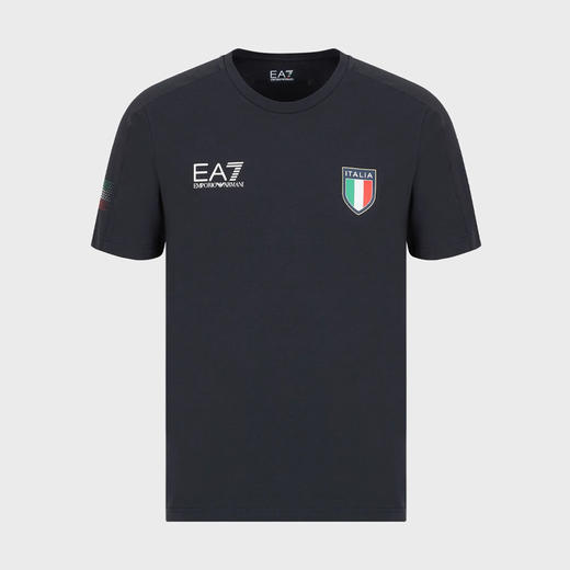 EMPORIO ARMANI EA7 男士棉质字母标志logo盾牌印花圆领短袖T恤 藏蓝色  8NPTC0 PCA2Z 1578 商品图0