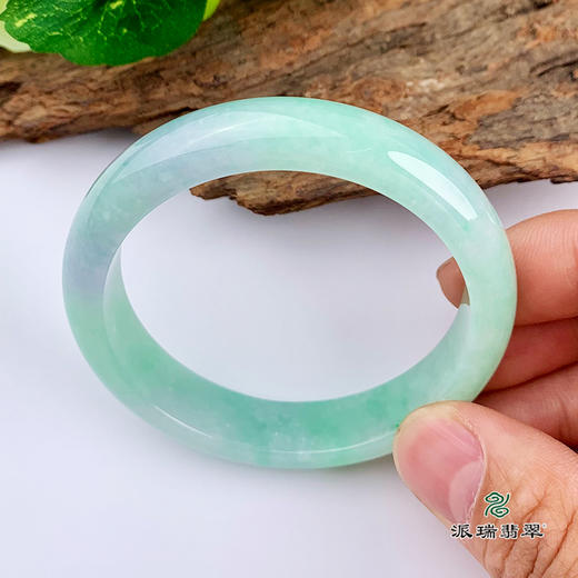 派瑞翡翠 翡翠手镯 糯种 绿色 商品图2