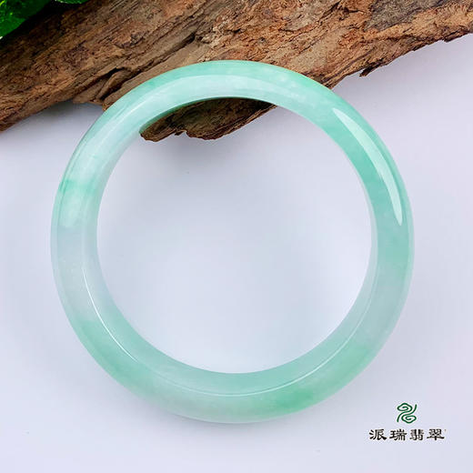 派瑞翡翠 翡翠手镯 糯种 绿色 商品图1