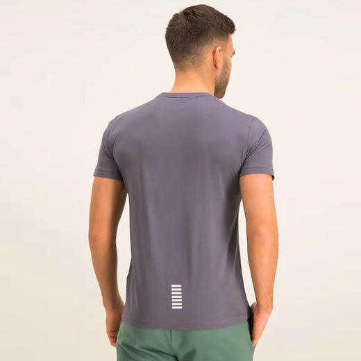 EMPORIO ARMANI EA7 男士棉质字母标志logo印花圆领短袖T恤 灰色 8NPT51 PJM9Z 1977 商品图2