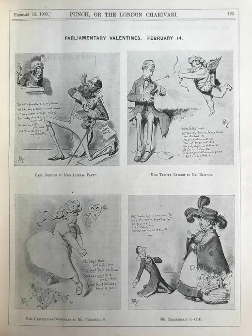 1905年1-6月 英国讽刺漫画杂志《笨拙》 数百幅插图 漆布精装16开 商品图8