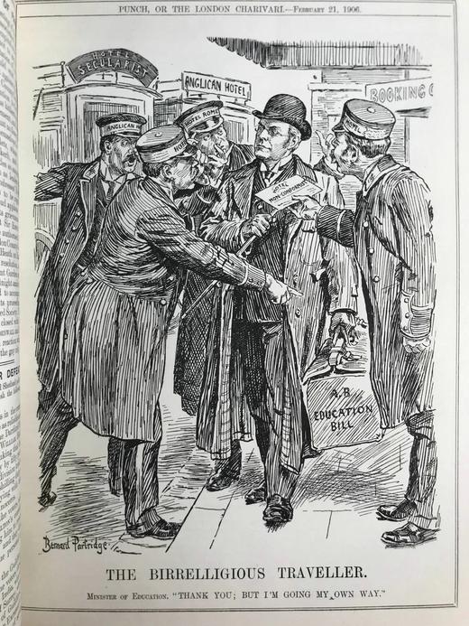 1906年1-6月 英国讽刺漫画杂志《笨拙》 数百幅插图 漆布精装16开 商品图10