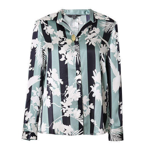 EITIE爱特爱秋季新款V领洋气舒适气质衬衣衬衫6713404 商品图5