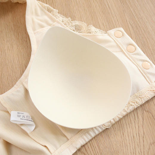 夏季薄款钢圈真丝内衣背心式蚕丝前扣文胸无大码调整型收副乳TG02S156 商品图3
