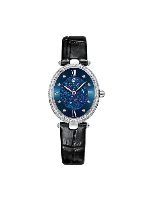 【ROROLOVE】诺爱Promise系列 天然钻石腕表 天然钻石手表女士新款轻奢气质石英皮带表送生日礼物（70颗钻石） 商品图2