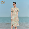 佐尔美2022夏季新款 桑蚕丝真丝弹力双绉小碎花连衣裙女E22LS32 商品缩略图3