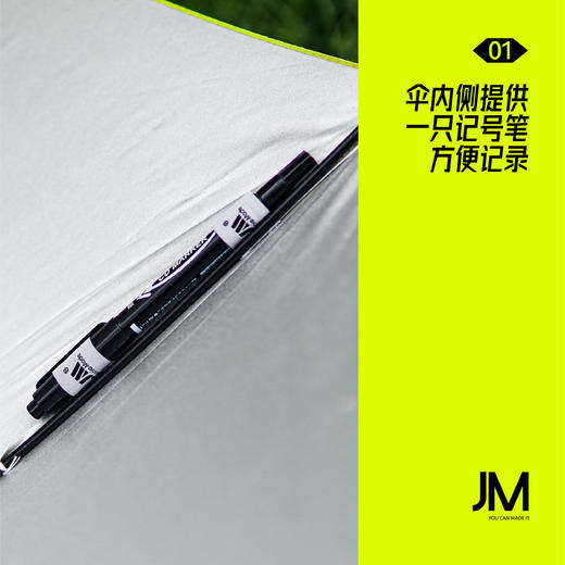 JM 高尔夫轻量防风抗紫外线 晴雨两用长柄 纪念伞 JM2206 商品图4