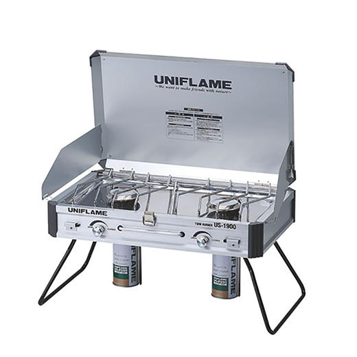 UNIFLAME户外露营野炊家庭高火力便携折叠双口炉US-1900 KWLY 商品图1