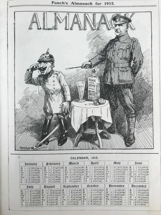 1915年1-6月 英国讽刺漫画杂志《笨拙》 数百幅插图 漆布精装16开 商品图3