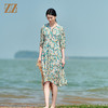 佐尔美夏季新款 桑蚕丝真丝乔其碎花连衣裙女E22LS69 商品缩略图4