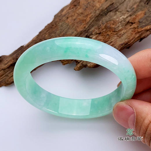 派瑞翡翠 翡翠手镯 糯种 绿色 商品图0