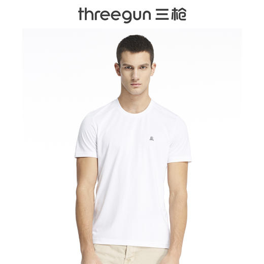 Threegun三枪 【浄呼吸】圆领男士短袖T恤-23457A911 商品图1
