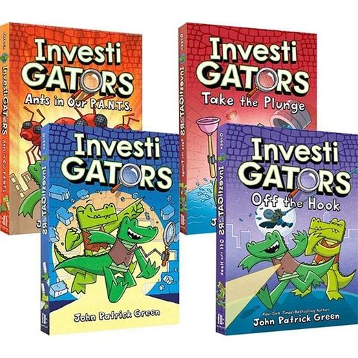 【漫画精选·6-12岁】赠音频，InvestiGators 1-4 鳄鱼侦查员 全彩漫画书章节书 商品图1