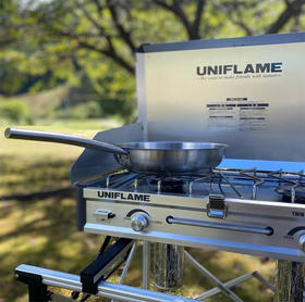 UNIFLAME户外露营野炊家庭高火力便携折叠双口炉US-1900 KWLY