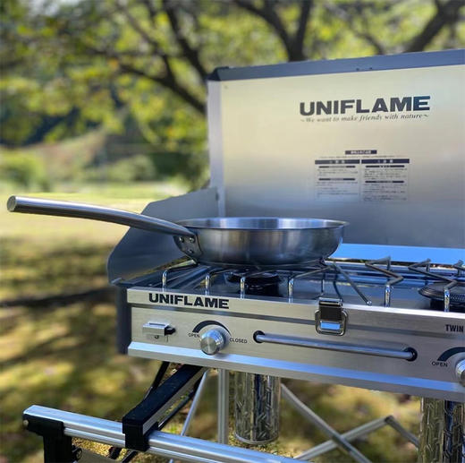 UNIFLAME户外露营野炊家庭高火力便携折叠双口炉US-1900 KWLY 商品图0