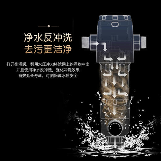 萨帝前置过滤器（509460
） 海尔卡萨帝前置反冲过滤器家用全屋中央自来水过滤净水机CP40-M1 商品图2